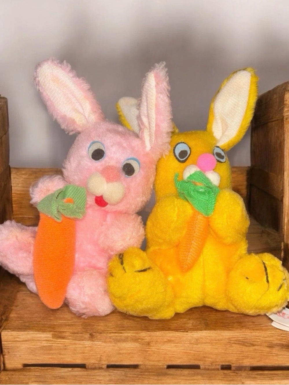Plush Easter Bunny Stuffed Animal - Pink and Yellow